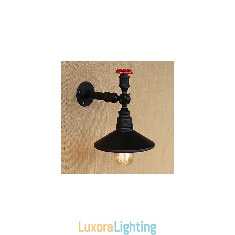 Designer Touch Decorative Rustic Lodge Painting Feature for Ambient Light Wall Sconces Wall Light Black