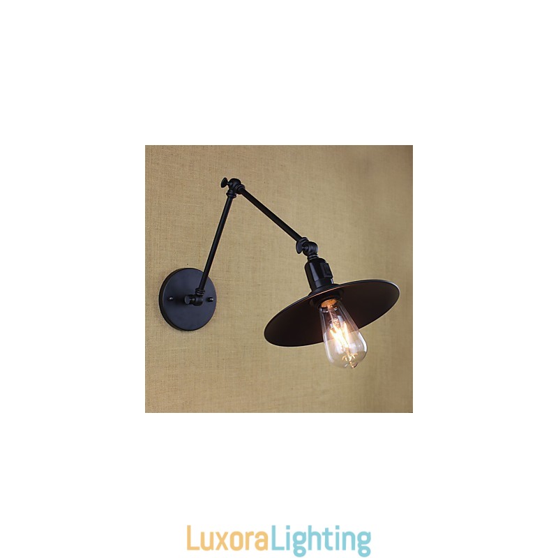 Designer Touch Decorative Rustic Lodge Painting Feature for Mini Style Swing Arm Downlight Wall Sconces