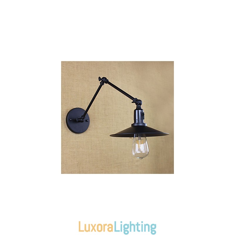 Designer Touch Decorative Rustic Lodge Painting Feature for Mini Style Swing Arm Downlight Wall Sconces