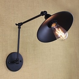 Designer Touch Decorative Rustic Lodge Painting Feature for Mini Style Swing Arm Downlight Wall Sconces