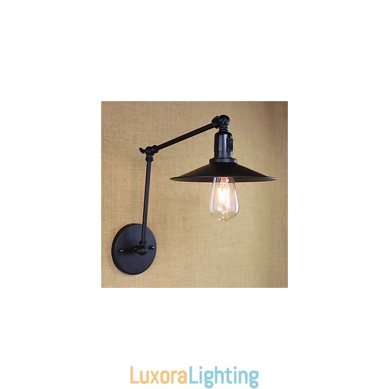 Designer Touch Decorative Rustic Lodge Painting Feature for Mini Style Swing Arm Downlight Wall Sconces