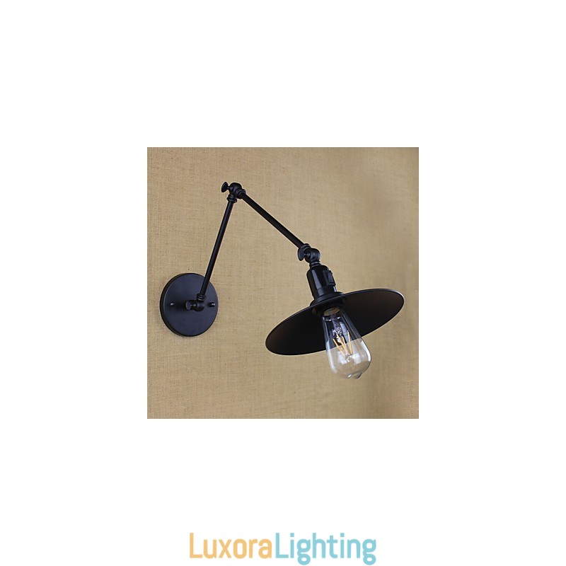 Designer Touch Decorative Rustic Lodge Painting Feature for Mini Style Swing Arm Downlight Wall Sconces