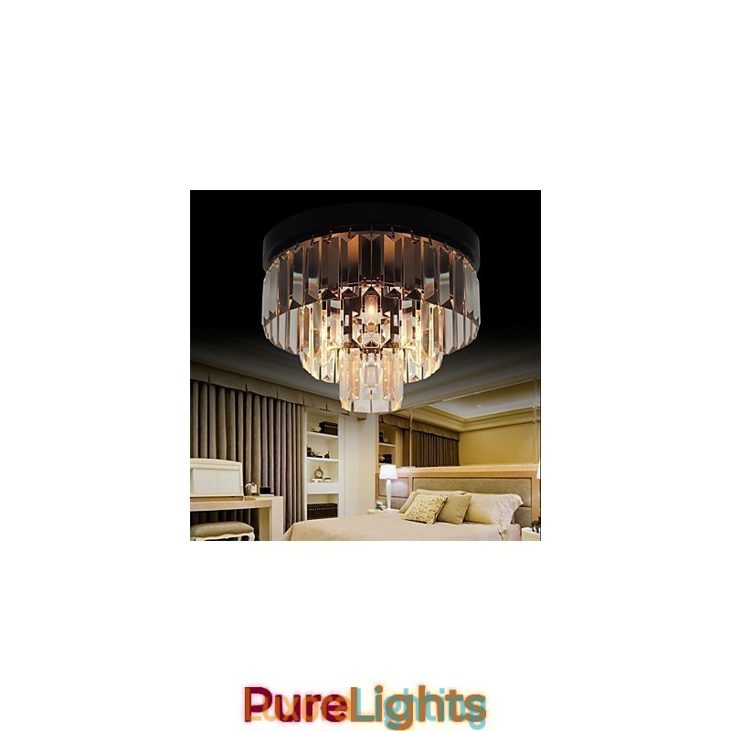 Designer Touch Decorative Modern Contemporary Crystal Metal Flush Mount