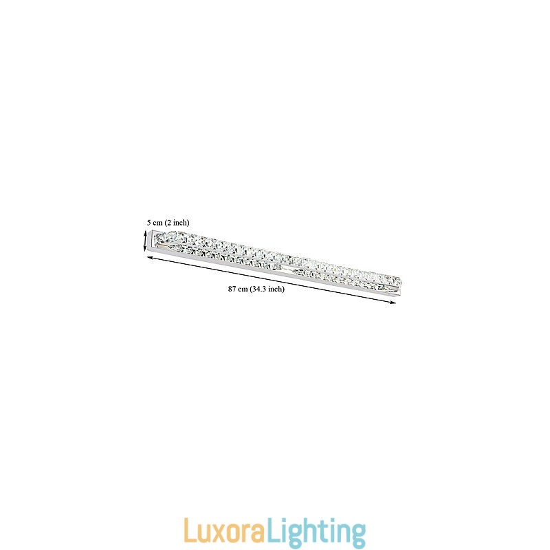 Designer Touch Decorative Long High Quality Mirror Lamp Bathroom Lights Metal and Crystal Wall Light