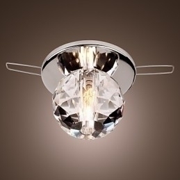 Designer Touch Decorative Modern Contemporary Crystal Mini Style Chrome Metal Flush Mount