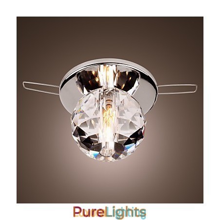 Designer Touch Decorative Modern Contemporary Crystal Mini Style Chrome Metal Flush Mount
