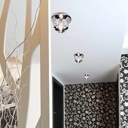 Designer Touch Decorative Modern Contemporary Crystal Mini Style Chrome Metal Flush Mount