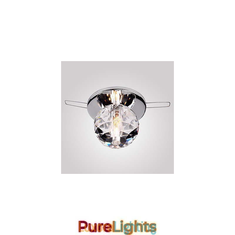 Designer Touch Decorative Modern Contemporary Crystal Mini Style Chrome Metal Flush Mount