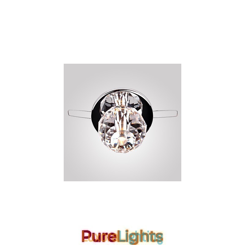 Designer Touch Decorative Modern Contemporary Crystal Mini Style Chrome Metal Flush Mount