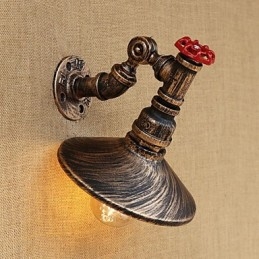 Designer Touch Decorative Country Retro Painting Feature for Mini Style Rotatable Light Swing Arm Lights Wall Light