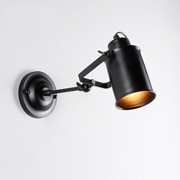 Designer Touch Decorative Vintage Black Metal Loft Wall Sconce Living Room Dining Room Hallway Cafe Bars Bar Wall Lamp