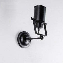 Designer Touch Decorative Vintage Black Metal Loft Wall Sconce Living Room Dining Room Hallway Cafe Bars Bar Wall Lamp