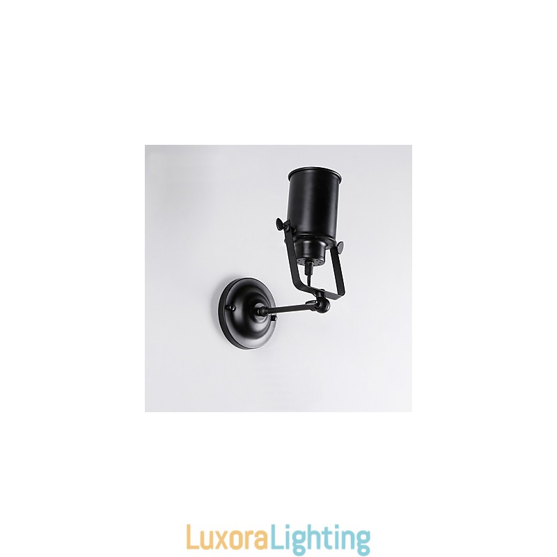 Designer Touch Decorative Vintage Black Metal Loft Wall Sconce Living Room Dining Room Hallway Cafe Bars Bar Wall Lamp