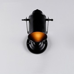Designer Touch Decorative Vintage Black Metal Loft Wall Sconce Living Room Dining Room Hallway Cafe Bars Bar Wall Lamp