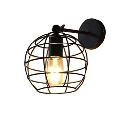 Designer Touch Decorative Bricks Hollow Round Iron Wall Lamp Dumb Black American Decoration Lightsaber Lamp On Wall