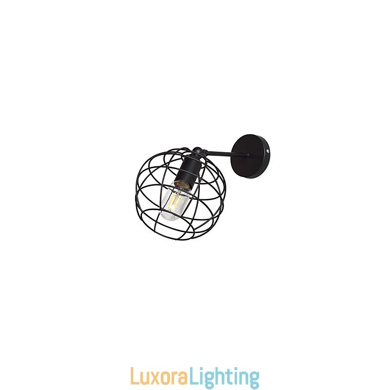 Designer Touch Decorative Bricks Hollow Round Iron Wall Lamp Dumb Black American Decoration Lightsaber Lamp On Wall