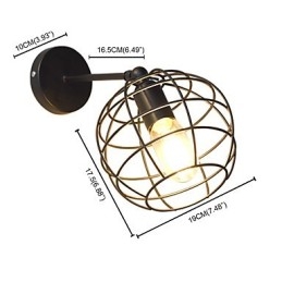 Designer Touch Decorative Bricks Hollow Round Iron Wall Lamp Dumb Black American Decoration Lightsaber Lamp On Wall