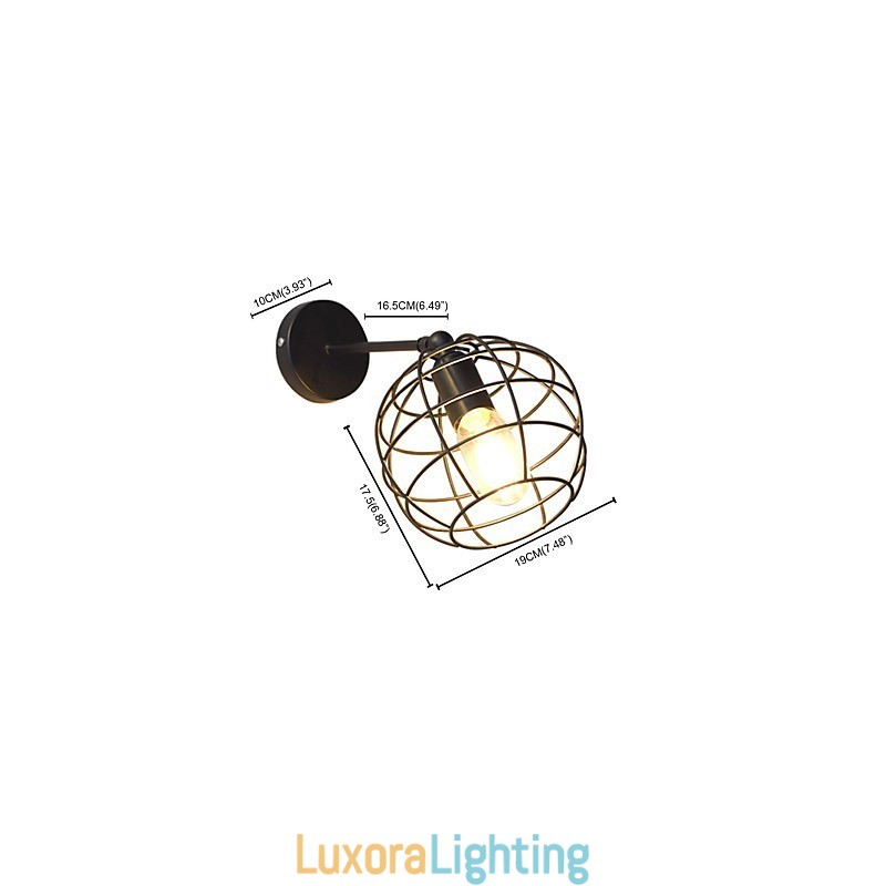 Designer Touch Decorative Bricks Hollow Round Iron Wall Lamp Dumb Black American Decoration Lightsaber Lamp On Wall