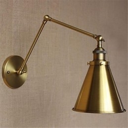 Designer Touch Decorative Modern Contemporary Retro Electroplated Feature for Swing Arm Eye Protection Ambient Light
