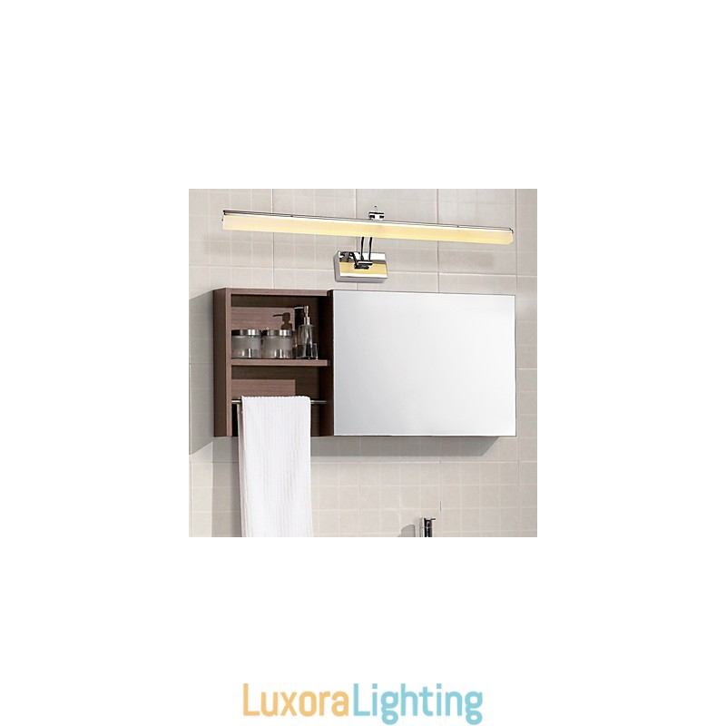 Designer Touch Decorative Integrated Modern Contemporary Chrome Feature for Ambient Light Bathroom Lighting Wall Light