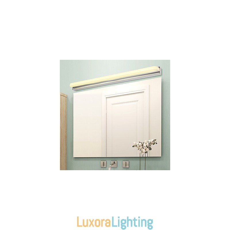 Designer Touch Decorative Integrated Modern Contemporary Chrome Feature for Ambient Light Bathroom Lighting Wall Light