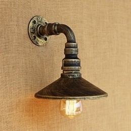 Designer Touch Decorative Rustic Lodge Country Retro Painting Feature for Mini Style Ambient Light Wall Sconces