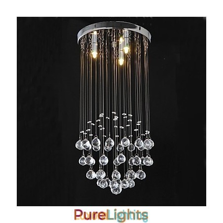 Designer Touch Decorative Traditional Classic Crystal Chrome Metal Flush Mount