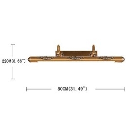 Designer Touch Decorative Mirror Lamp 80CM 1Traditional Vintage Antique Brass Feature for