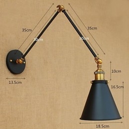 Designer Touch Decorative Rustic Lodge Country Painting Feature for Swing Arm Ambient Light Swing Arm Lights