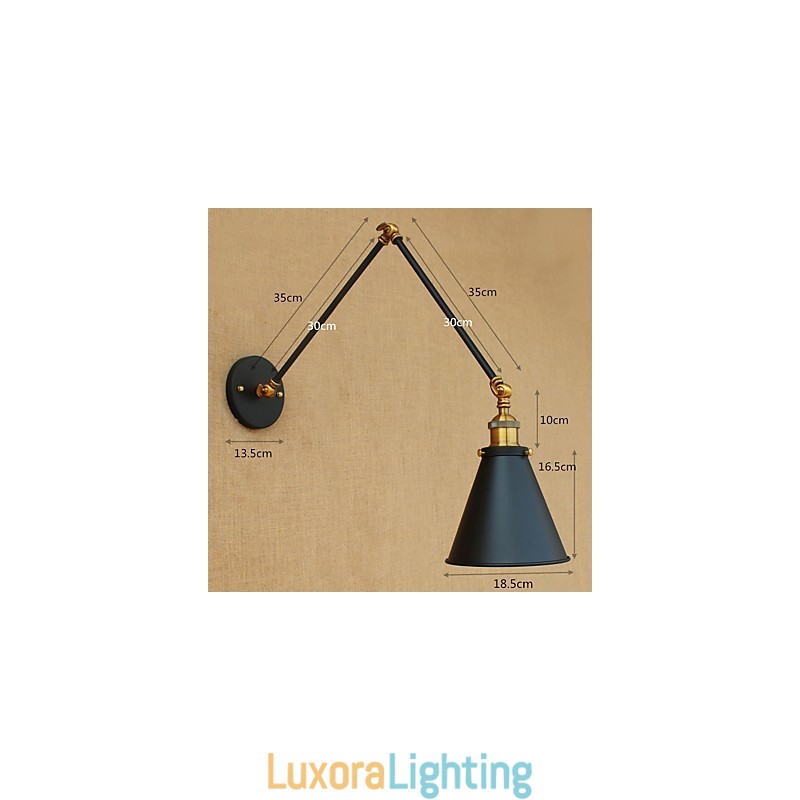 Designer Touch Decorative Rustic Lodge Country Painting Feature for Swing Arm Ambient Light Swing Arm Lights