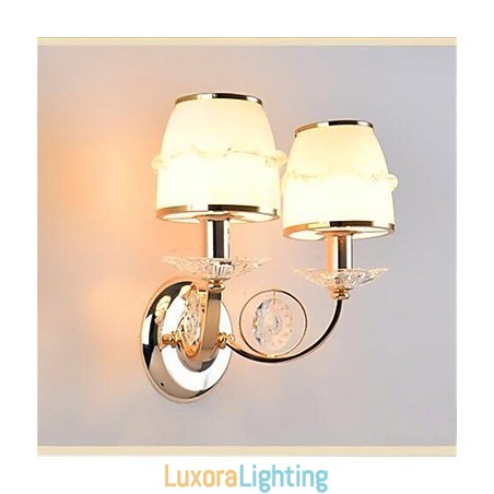 Designer Touch Decorative Modern Contemporary Electroplated Feature for Crystal Swing Arm Eye Protection Ambient Light Wall LightsWall