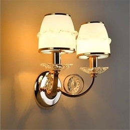 Designer Touch Decorative Modern Contemporary Electroplated Feature for Crystal Swing Arm Eye Protection Ambient Light Wall LightsWall
