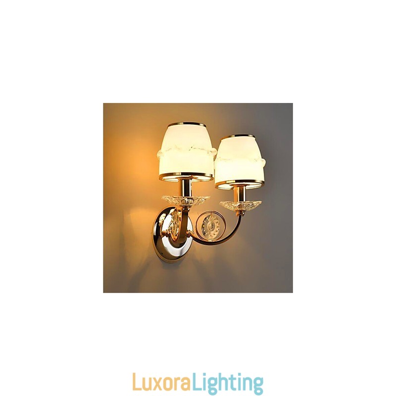 Designer Touch Decorative Modern Contemporary Electroplated Feature for Crystal Swing Arm Eye Protection Ambient Light Wall LightsWall
