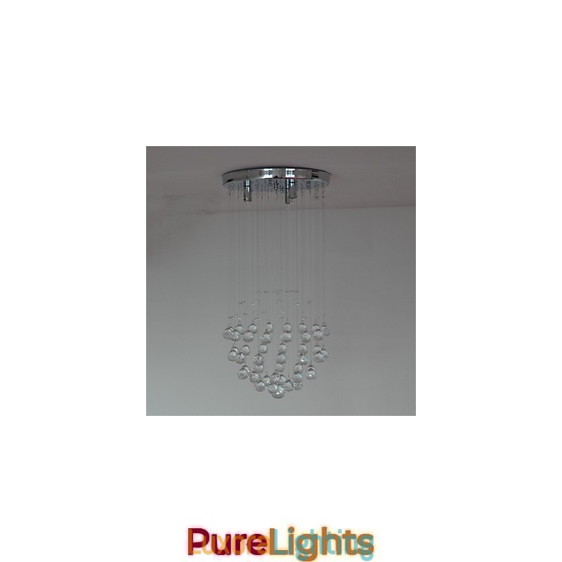 Designer Touch Decorative Traditional Classic Crystal Chrome Metal Flush Mount