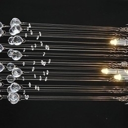 Designer Touch Decorative Traditional Classic Crystal Chrome Metal Flush Mount