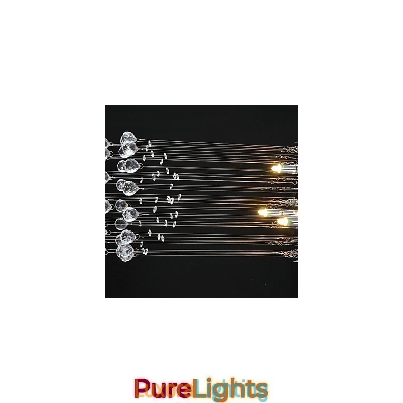 Designer Touch Decorative Traditional Classic Crystal Chrome Metal Flush Mount