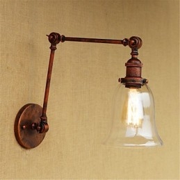Designer Touch Decorative Country Retro Electroplated Feature for Mini Style Eye Protection Ambient Light Swing Arm Lights Wall