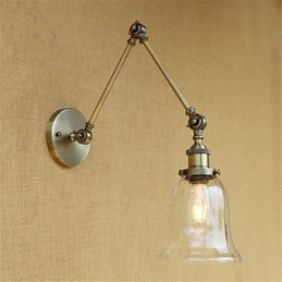 Designer Touch Decorative Country Retro Electroplated Feature for Mini Style Eye Protection Ambient Light Swing Arm Lights Wall