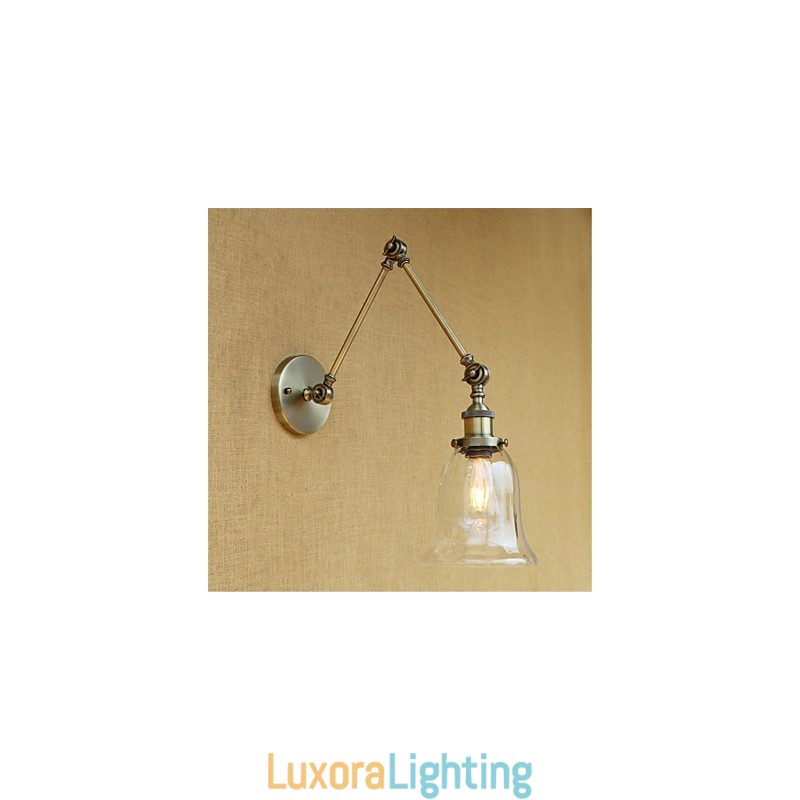 Designer Touch Decorative Country Retro Electroplated Feature for Mini Style Eye Protection Ambient Light Swing Arm Lights Wall