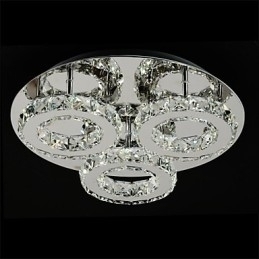 Designer Touch Decorative Modern Contemporary Chrome Metal Flush Mount