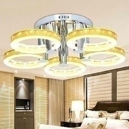 Designer Touch Decorative Simple Acrylic Chandelier with 5 lights (Chrome Finish)