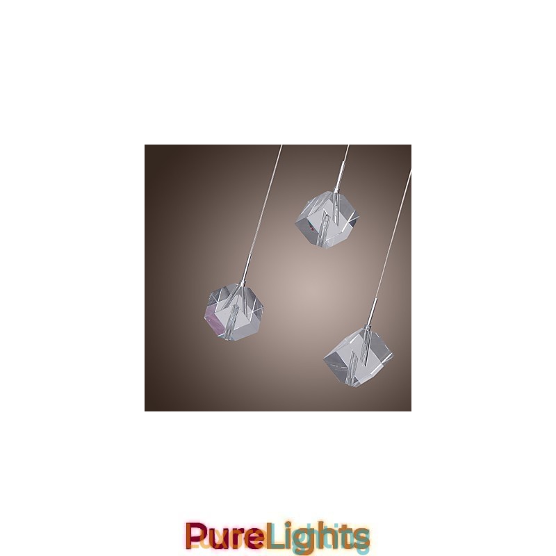 Designer Touch Decorative Modern Contemporary Island Crystal Chrome Pendant Light