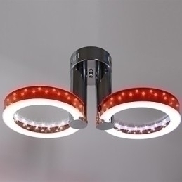 Designer Touch Decorative WarmWhite White Acrylic Red Chandelier with 2 Light