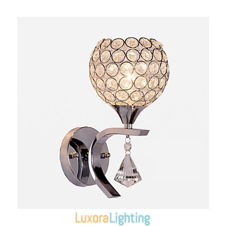 Designer Touch Decorative Max Crystal Modern Contemporary Electroplated Feature for Crystal Ambient Light Wall Sconces Wall Light