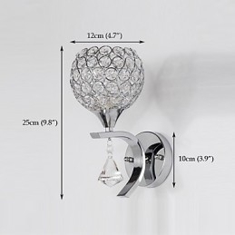 Designer Touch Decorative Max Crystal Modern Contemporary Electroplated Feature for Crystal Ambient Light Wall Sconces Wall Light