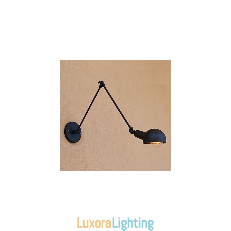 Designer Touch Decorative Simple Vintage Country Painting Feature for Mini Style Swing Arm Eye Protection Ambient Light Wall Sconces