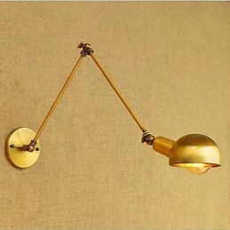 Designer Touch Decorative Simple Vintage Country Painting Feature for Mini Style Swing Arm Eye Protection Ambient Light Wall Sconces