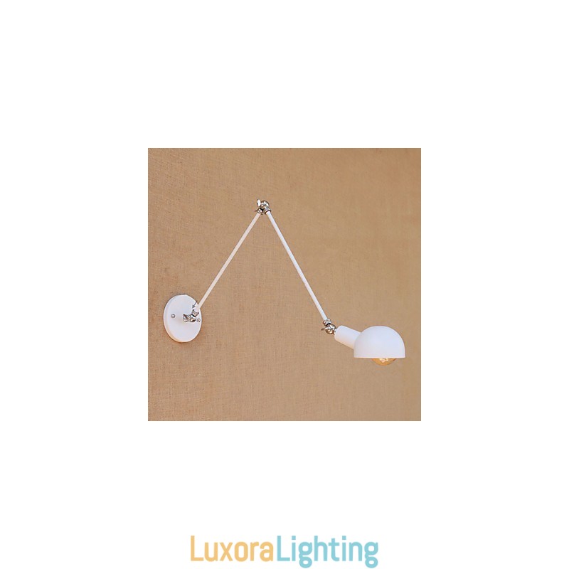 Designer Touch Decorative Simple Vintage Country Painting Feature for Mini Style Swing Arm Eye Protection Ambient Light Wall Sconces