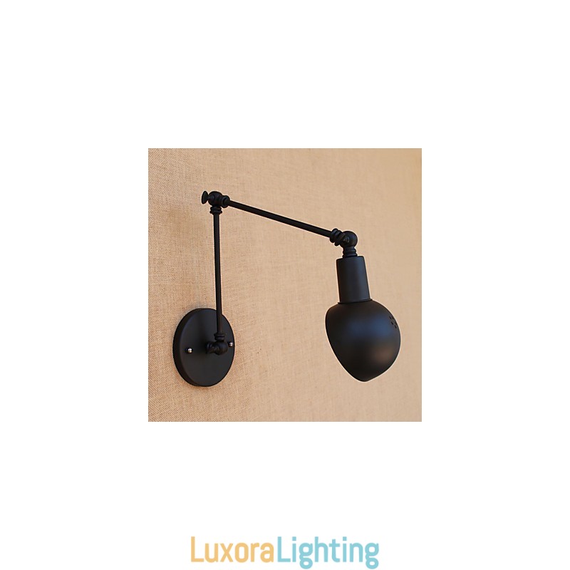 Designer Touch Decorative Simple Vintage Country Painting Feature for Mini Style Swing Arm Eye Protection Ambient Light Wall Sconces