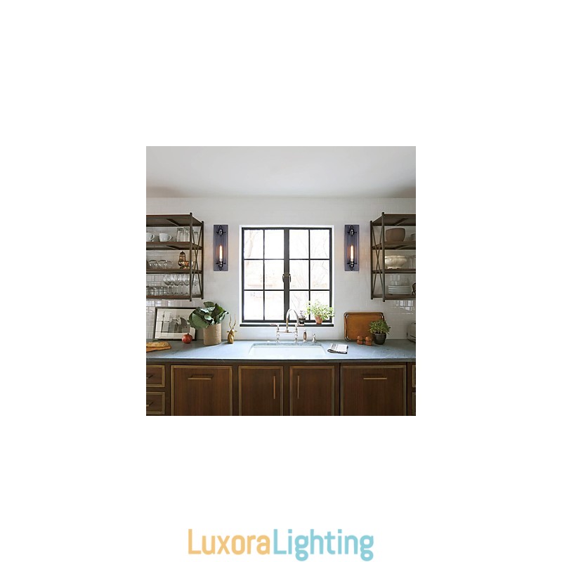 Designer Touch Decorative Rustic Lodge Country Retro Vintage Painting Feature for Mini Style Ambient Light Wall Sconces Wall Light